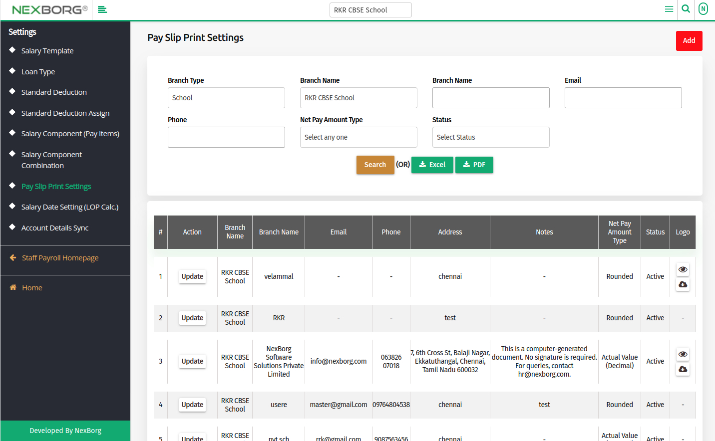 Multiple Payslip Formats with Your Branding